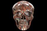 Realistic, Polished Red Picture Jasper Skull #127605-2